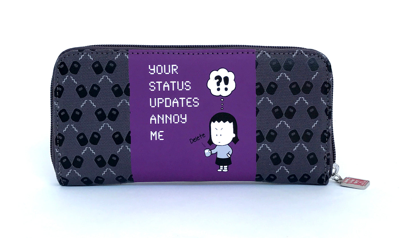 Tote Bag and Wallet Set "Your Status Updates Annoy Me"